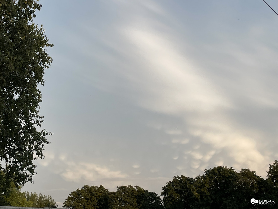 Mammatus felhők Tiszalökön 