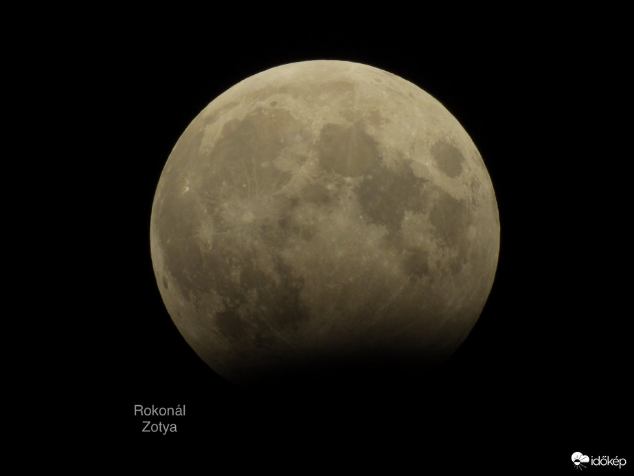 Részleges holdfogyatkozás csúcsa