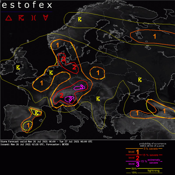 ESTOFEX előrejelzése