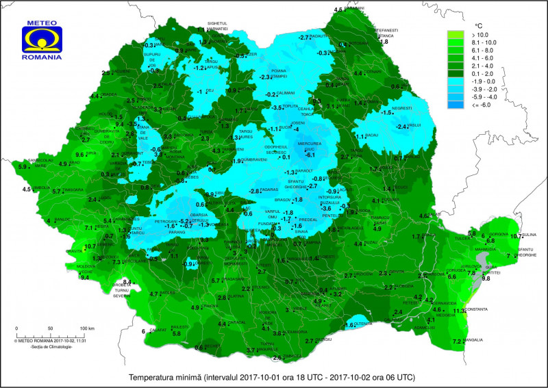 Forrás: MeteoRomania