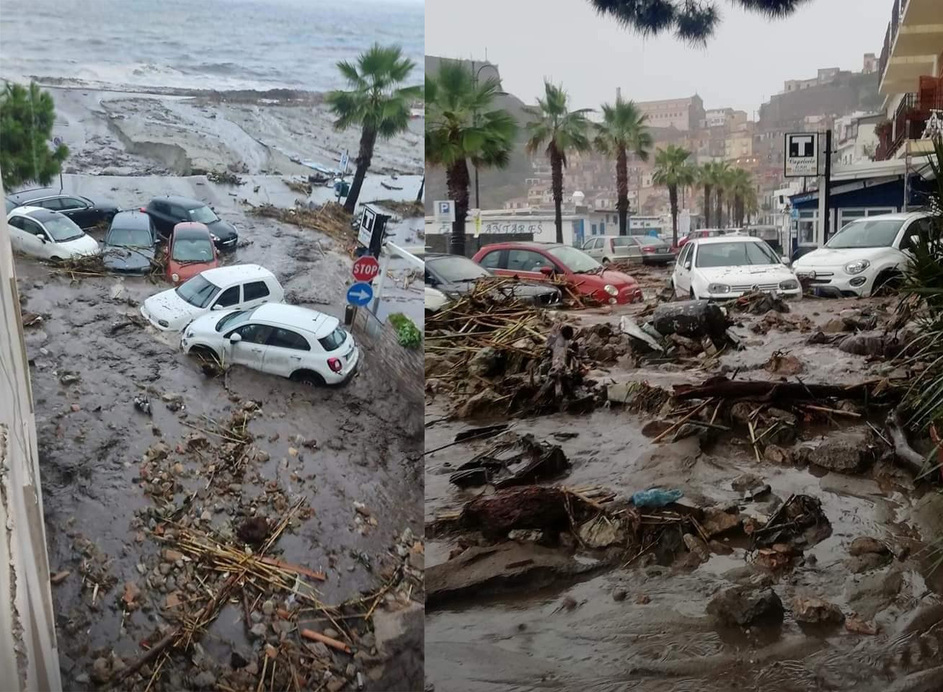 Villámárvíz Calabriában (Fotó: Rete Meteo Amatori / Facebook)