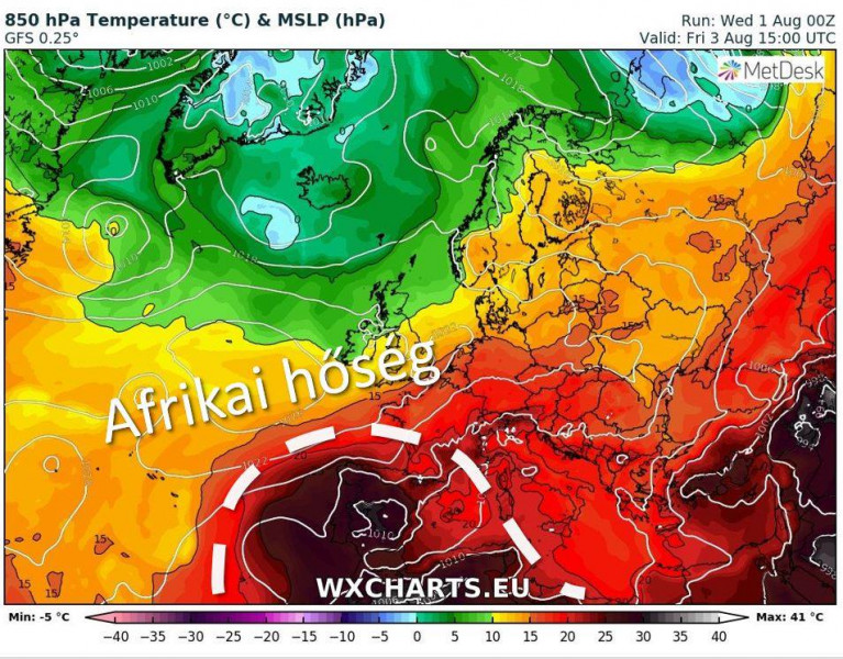 Hőhullám Délnyugat-Európában