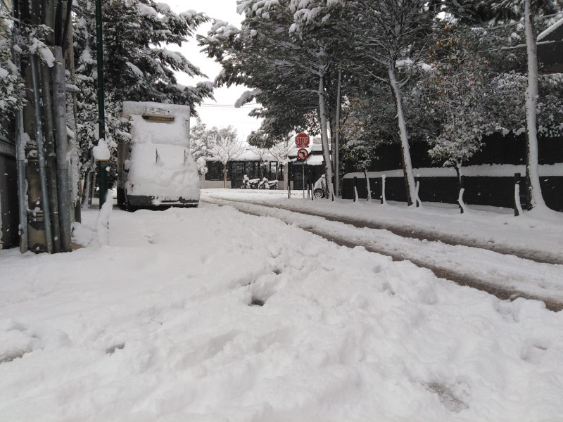 Belepte a hó Athént (Fotó: Antonis Pantieras / Meteoclub.gr)