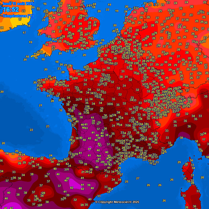 Térkép: Meteociel.fr
