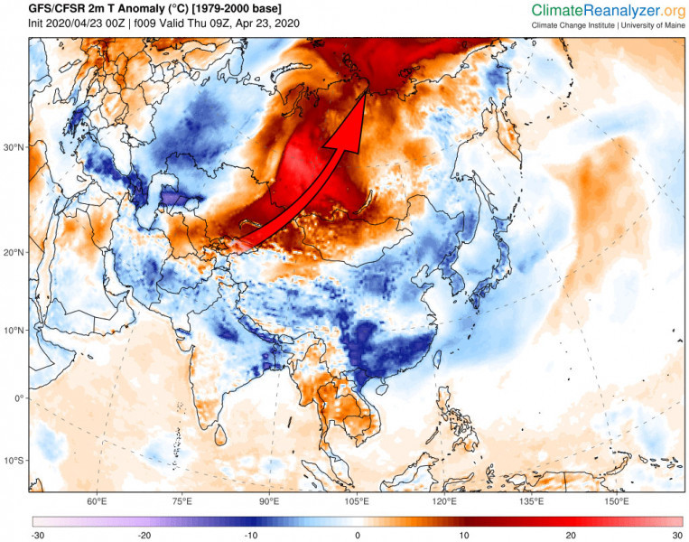 Forrás: ClimateReanalyzer.com