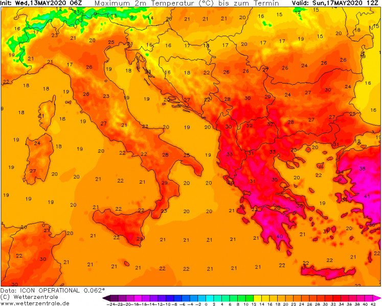 Forrás: Wetterzentrale.de