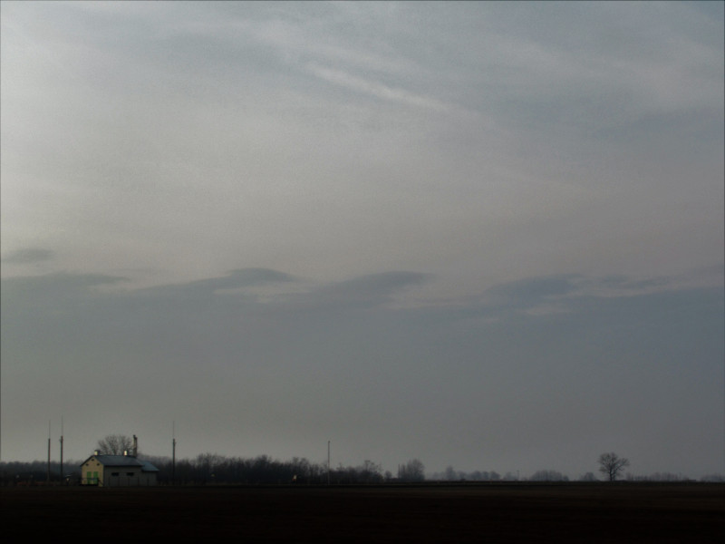 Hatalmas Kelvin-Helmholtz felhők az autóból fotózva