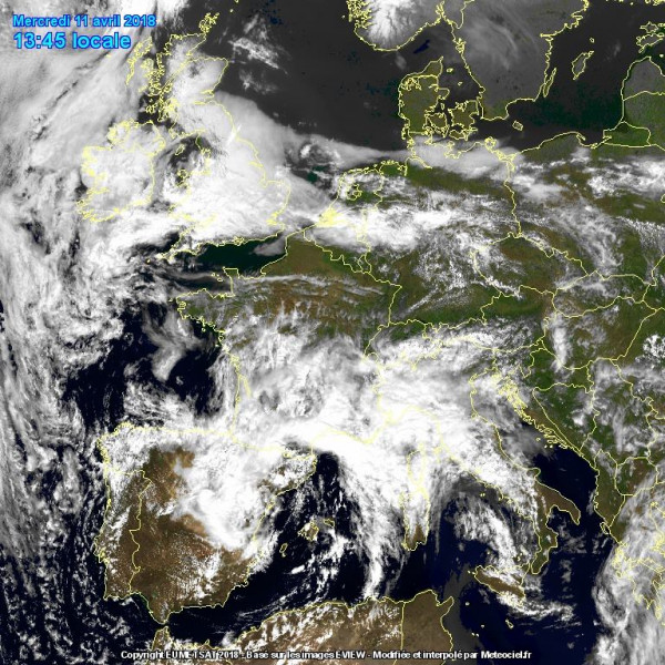 Mediterrán ciklon Spanyolország térségében (Forrás: Meteociel)