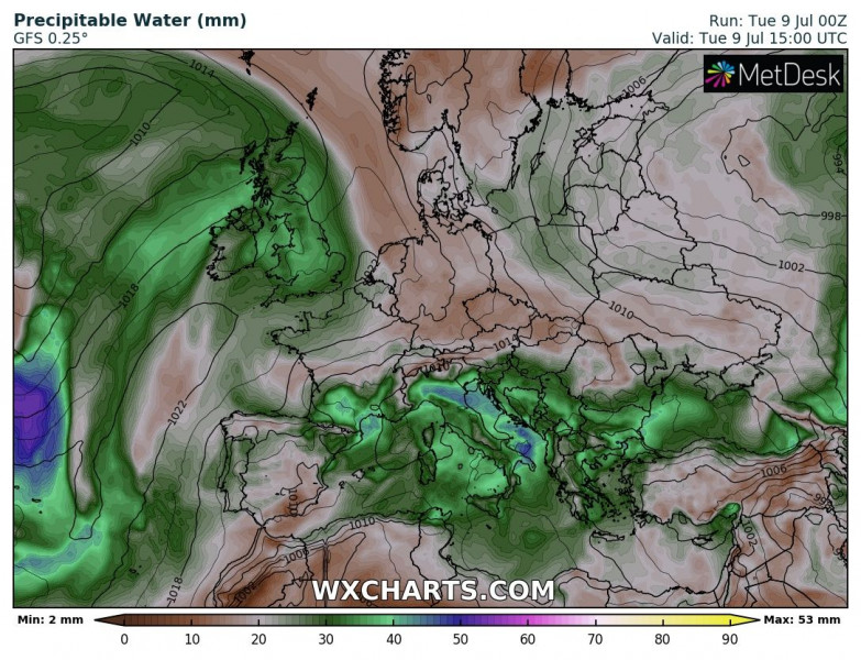 Forrás: wxcharts.eu