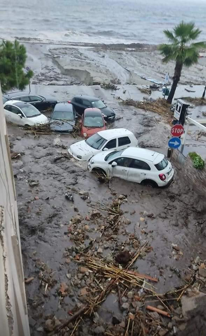 Villámárvíz Calabriában (Fotó: Rete Meteo Amatori / Facebook)