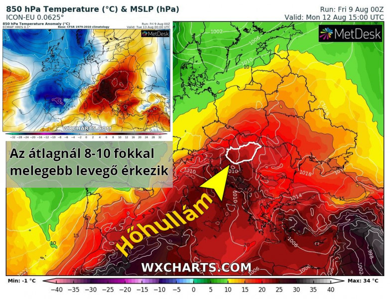 Forrás: WxCharts.eu