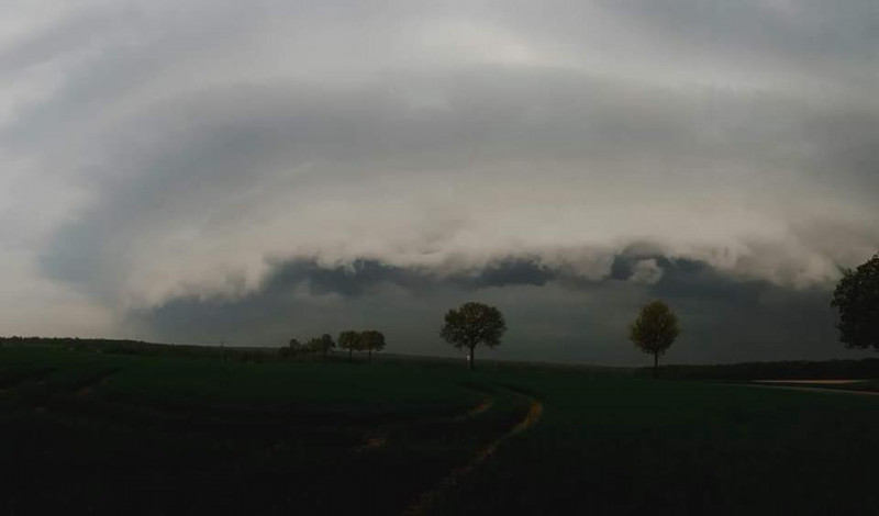 Szupercella Németországban április 22 (Kép forrása: Severe Weather Europe)