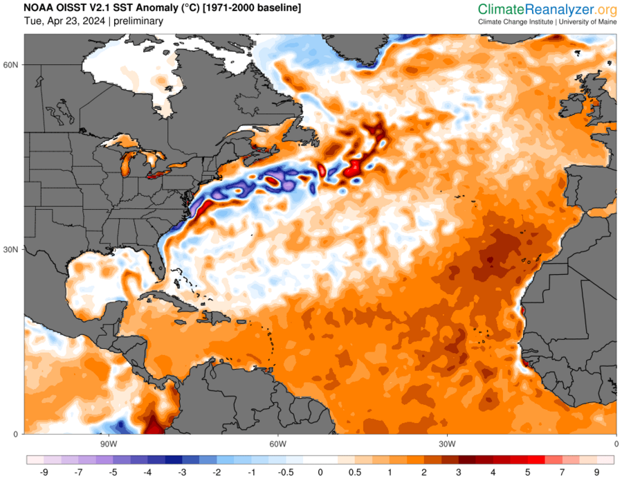 Ábra: Climatereanalyzer.org