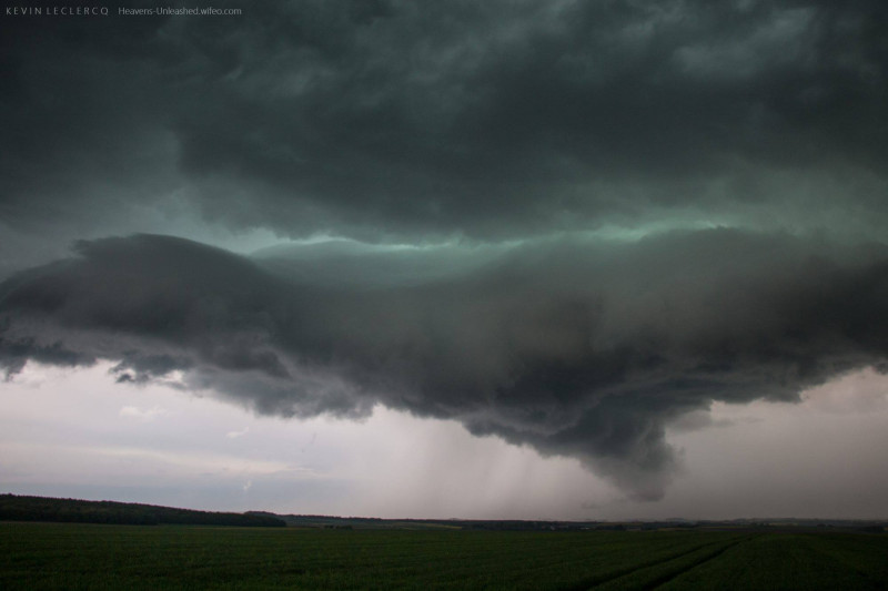 Szupercella Franciaországban (Forrás:  Severe Weather Europe/Kevin' Leclercq