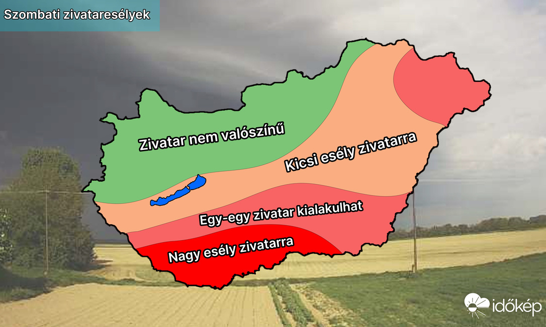 Szombati zivataresélyek