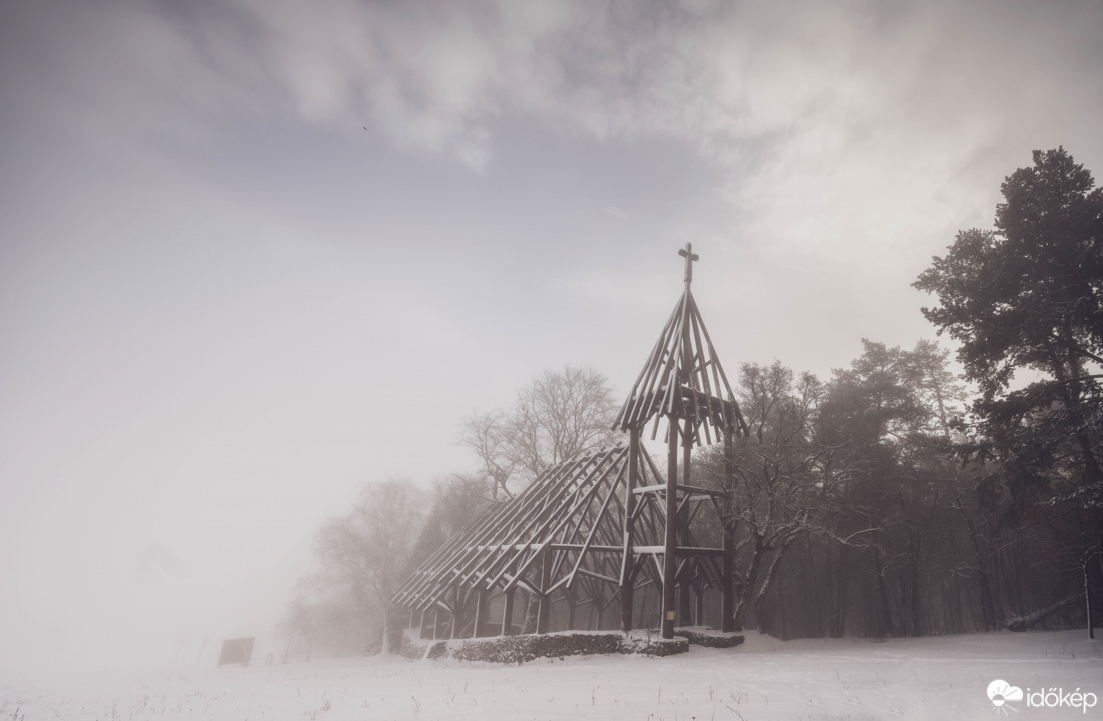 Szent László növénytemplom Debrőd /434m/  9cm hó / 2021.1.30.