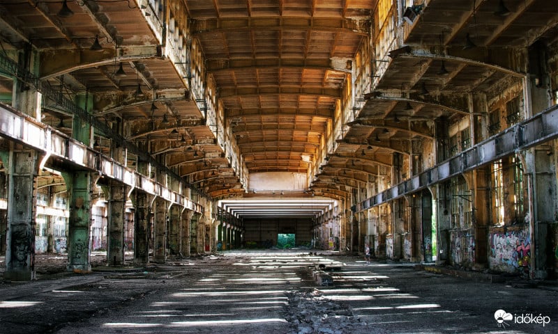 Az egykori Ganz Sziget Hajó-,Daru és Acélszerkezetgyártó gyár nagy csarnoka