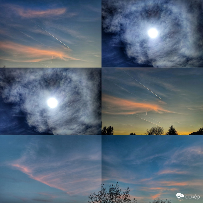 Bandukoló fátylak színesítették az égboltot