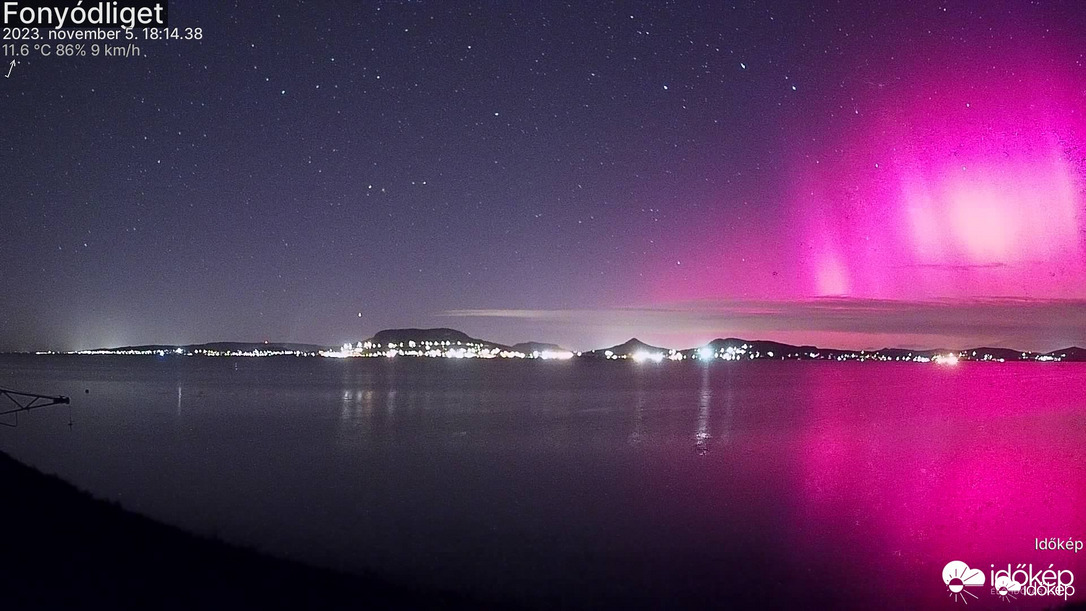 Sarki fény maximuma Fonyódról