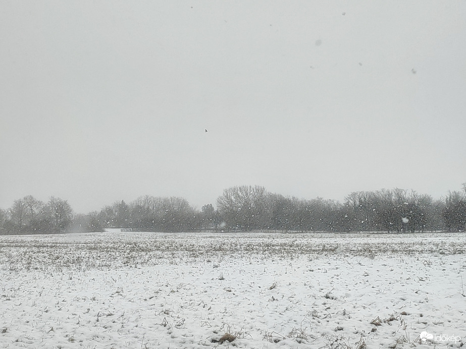 Nagy pelyhekben szakad a hó