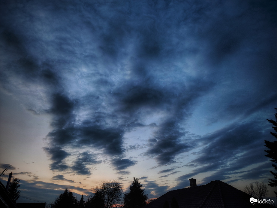 Égen járkáló cicával búcsúzik a nap