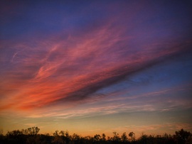 Október végi pirkadati festészet