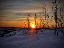 Havas évkezdet naplementéje