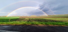 Dupla szivárvány Győrsövényház felett 