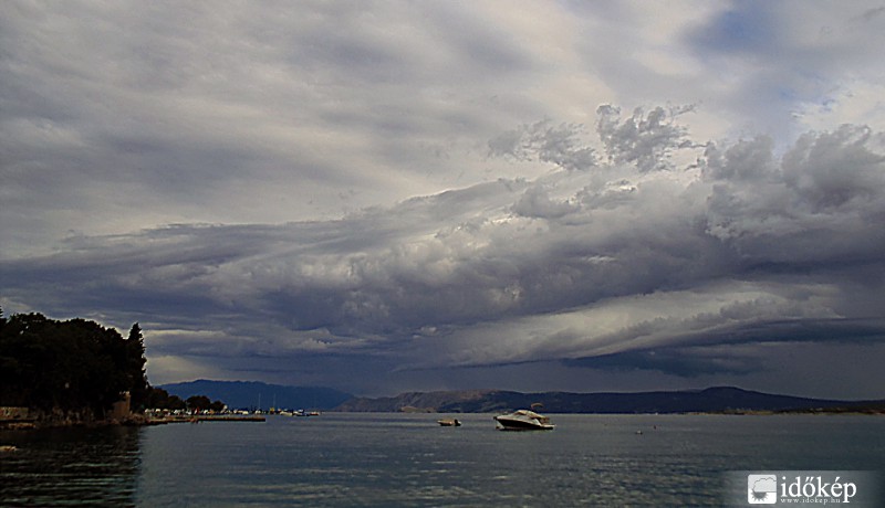 Vihar érkezése a Horvát tengerpartra.