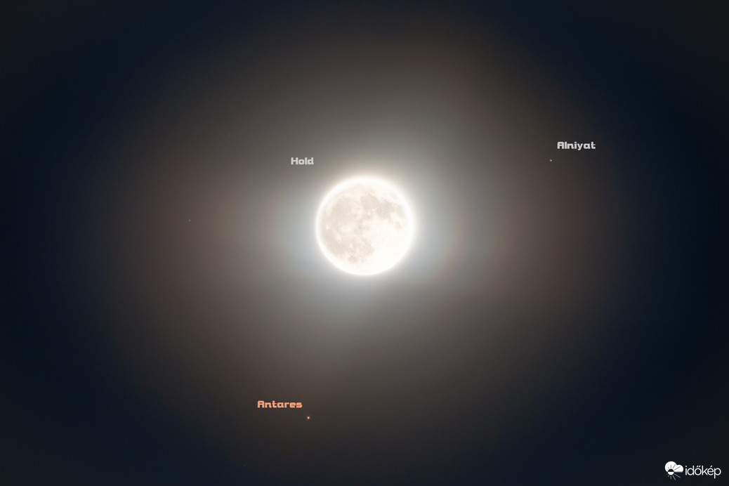 Antares és a Hold együttállása