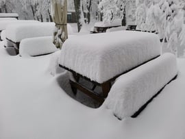 Térdig érő hó hullott Dobogókőn! 