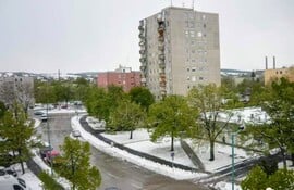 2017 április 20-án tél volt Ajkán.