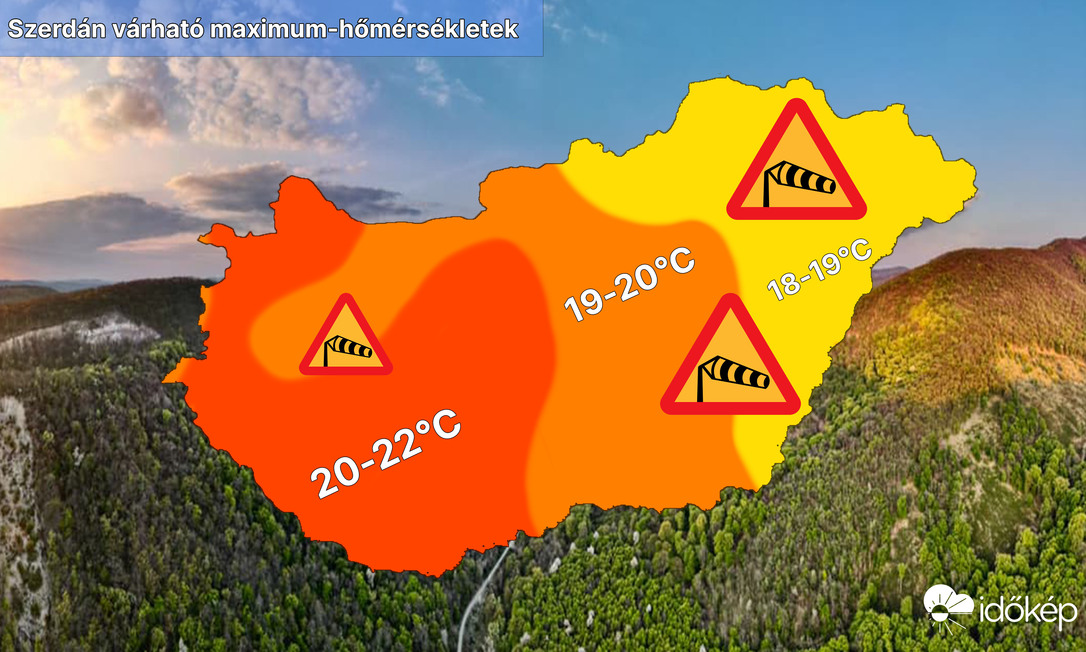 Kedden hidegfront, szerdán lehűlés