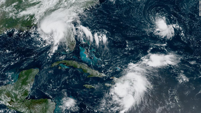 Fred és Grace viharok - Műholdkép: NOAA