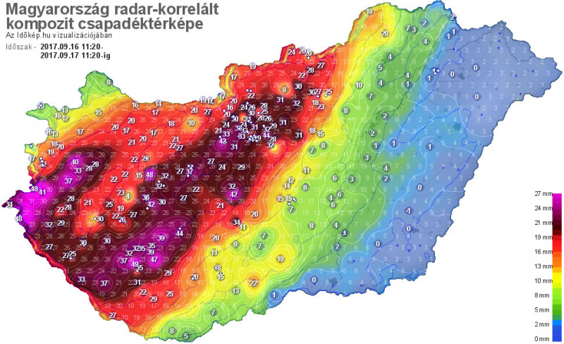 24 órás csapadék