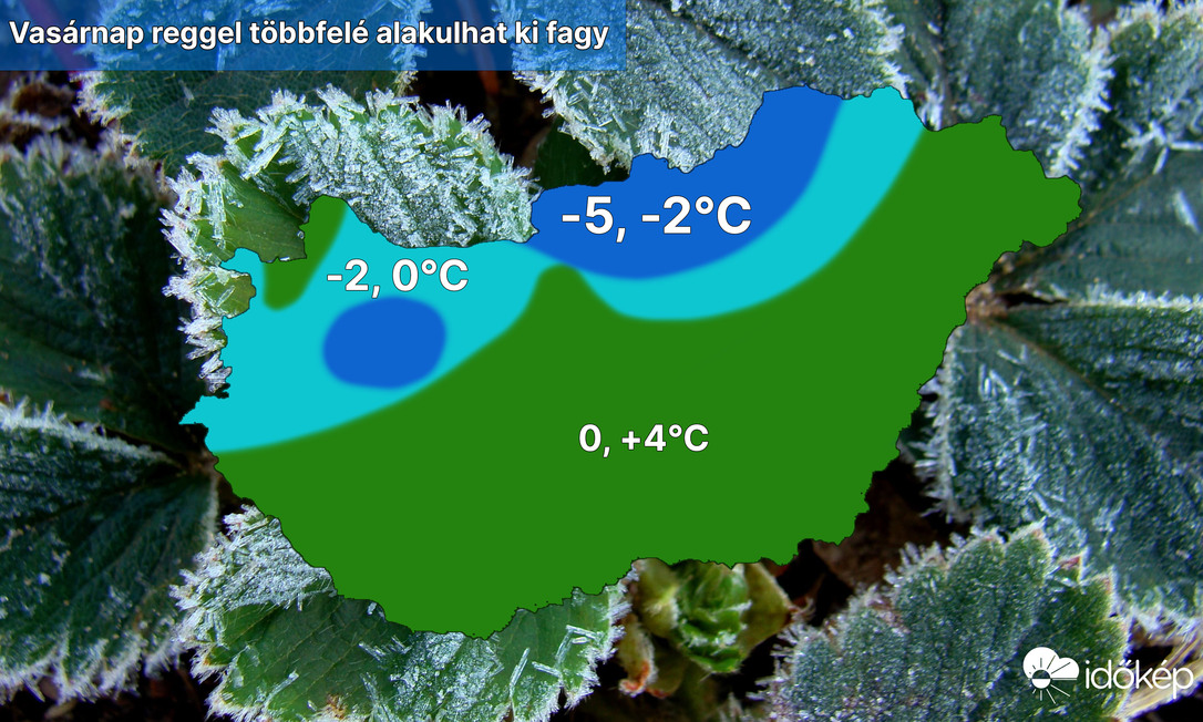 Vasárnap többfelé fagyhat
