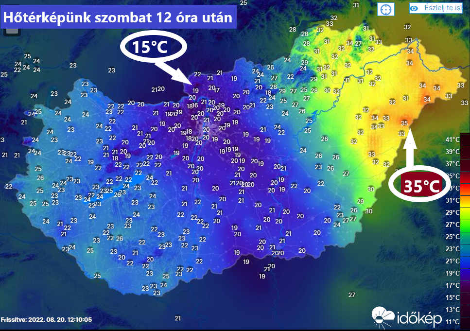 Hőtérképünk 20-án