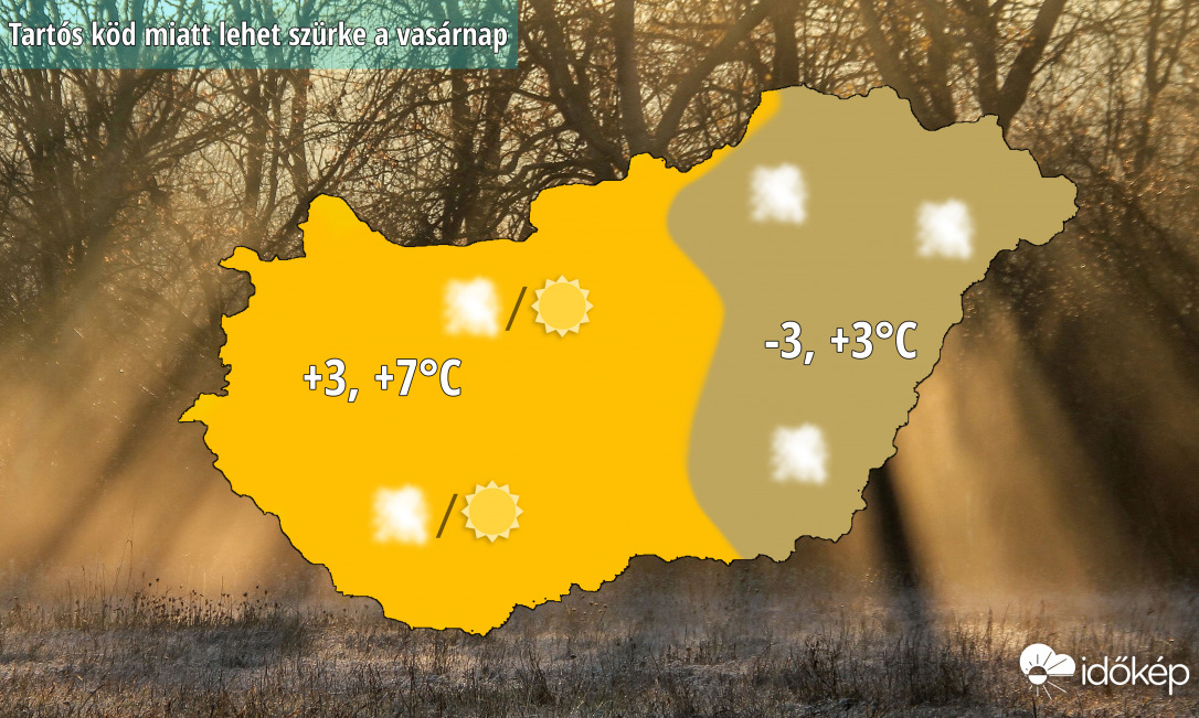 Tartós köd jöhet vasárnapra