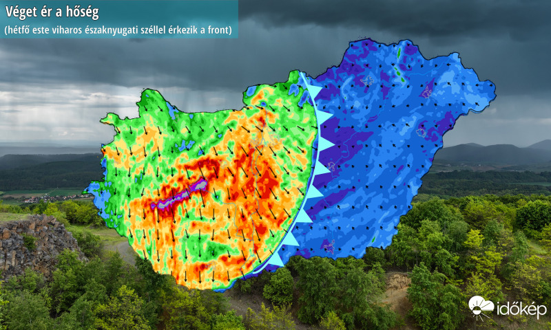 Hétfőn érkezik a lehűlést hozó front