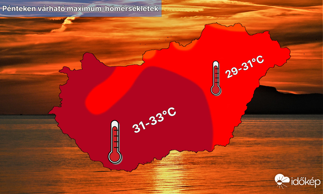 Pénteken lesz a legmelegebb a héten