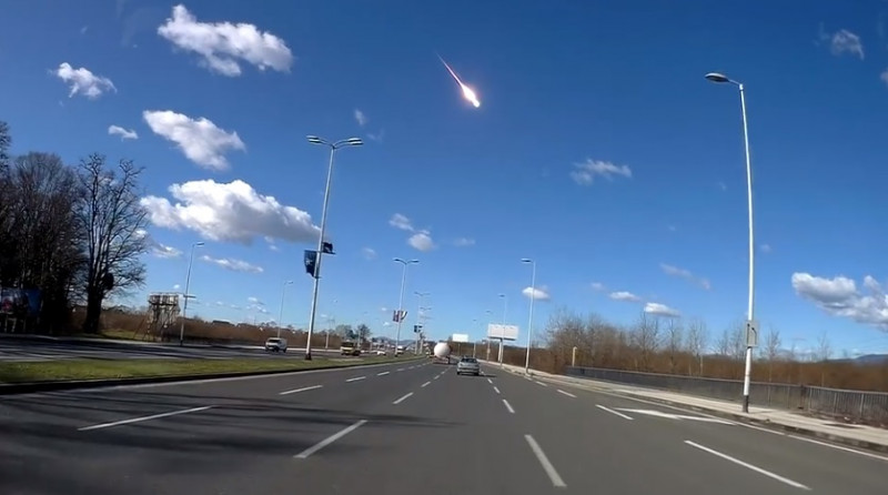 Fényes meteor Horvátországból nézve