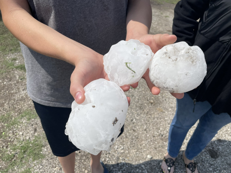 Hatalmas jegek estek Texasban