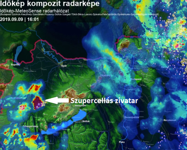 Szupercella a Nyugat-Dunántúlon