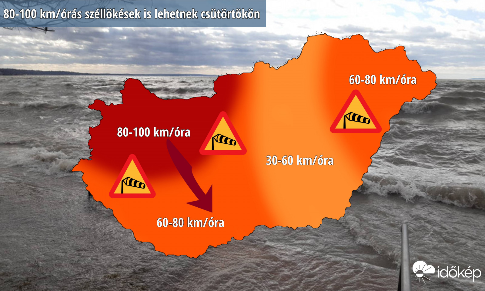 Csütörtökre szélvihar érkezik
