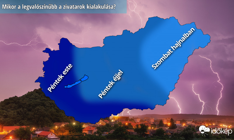 Zivatarok jönnek péntektől