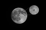 Nemzetközi Űrállomás átvonulása a Hold előtt. 