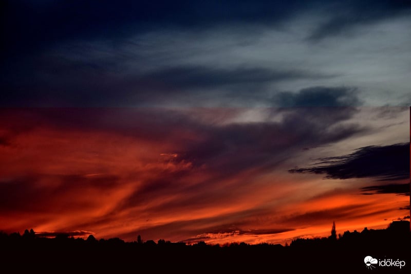 Zalaegerszeg - Piros az ég alja naplemente után