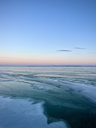 Téli balatoni látkép