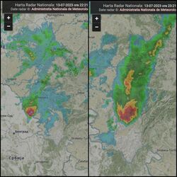 Radarképek a szupercelláról