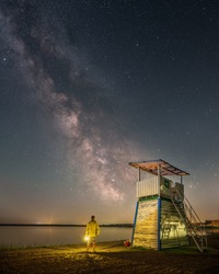 Tejút a Tisza-tó felett